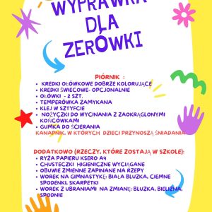 Zerówka – wyprawka na rok szkolny 2024/2025
