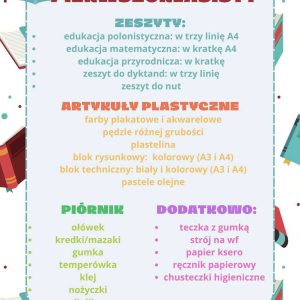 Wyprawka dla pierwszoklasisty Wyprawka dla pierwszoklasisty