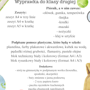 Wyprawka drugoklasisty Wyprawka drugoklasisty